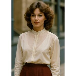 1970's Pendleton Cream Button Up Blouse